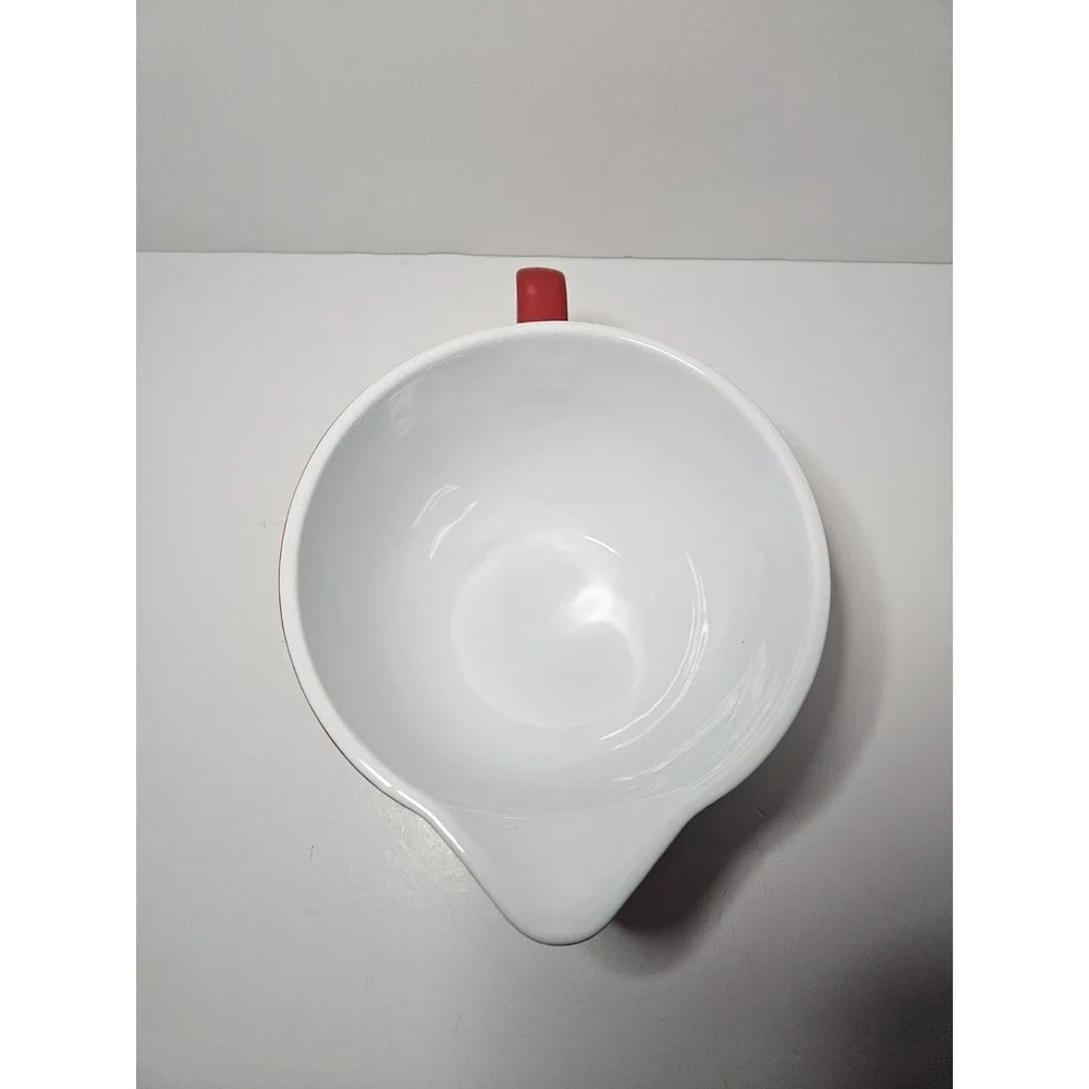 Holiday Time Home Sweet Home Gingerbread House Red Ceramic 2 Quart Batter Bowl